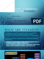Assignment of Medicinal Chemistry On Vitamins
