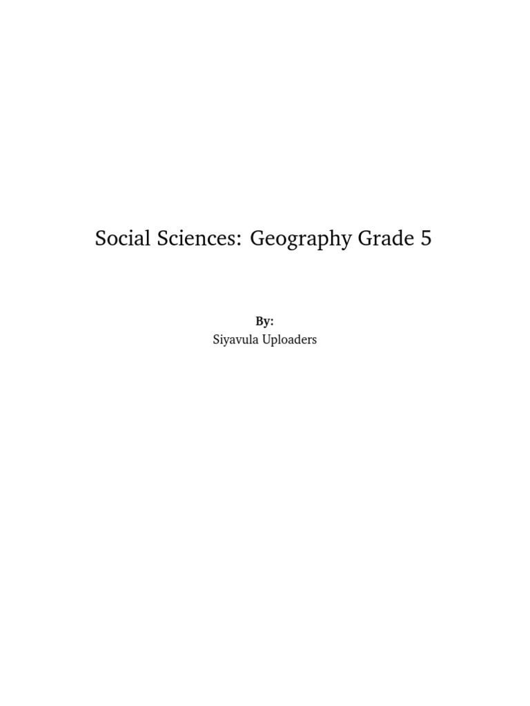 Social Sciences Geography Grade 5 2.1 PDF Map South Africa