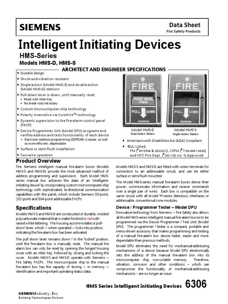 HMS Series Intelligent Fire Alarm Devices | PDF | Equipment ...