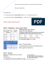 MCT-Median: Def - Variable Value Which Divides The Total Ordered Observations Into Equal Halves, 50% Observations