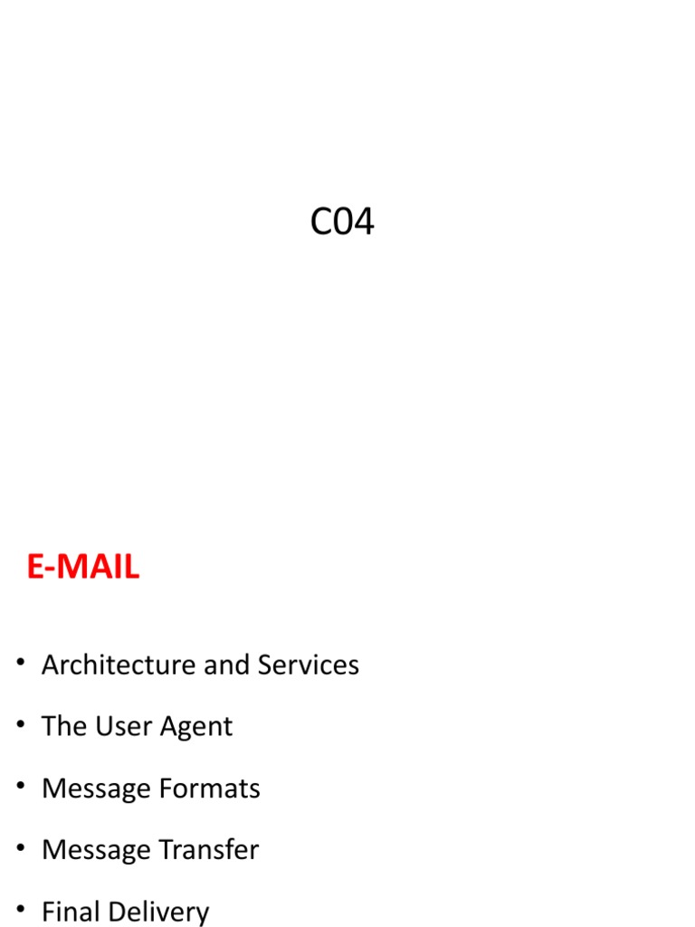 Email Architecture and Protocols Overview | PDF | Business | Technology ...