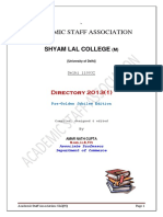 ' Academic Staff Association: Shyam Lal College