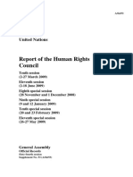UN Report on Human Rights Council Sessions