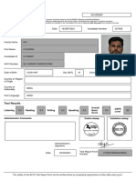 Test Report Form: Candidate Details