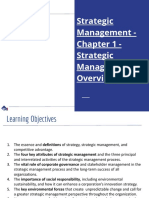 Strategic Management - Chapt #1 - Strategic Management Overview