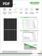 Waaree Mono PERC Module Datasheet | PDF | Solar Cell | Solar Power