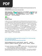 Task 5: Read The Text and Fill The Gaps With The Words Given (A-N) - Use Each Word Only Once. Two Words Are Extra. Do Not Copy The Extra Words From The Text On The Answer Sheet