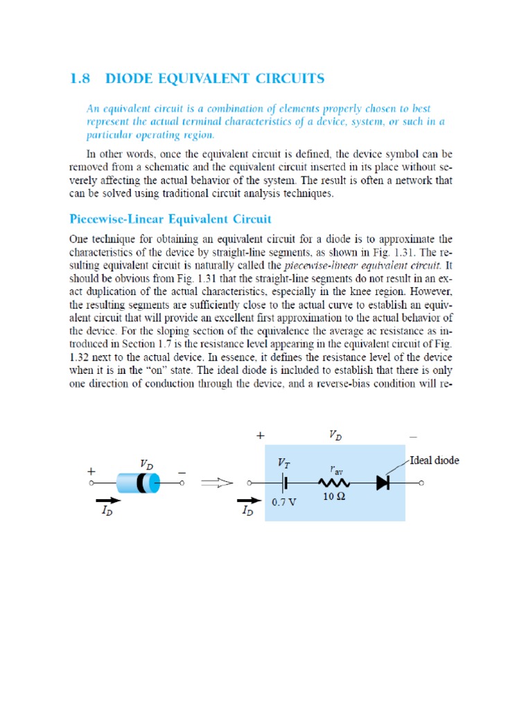 Diode Equivalent Circuits PDF