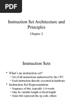 Instruction Set Architecture and Principles