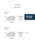 Format Penilaian Lomba Puisi