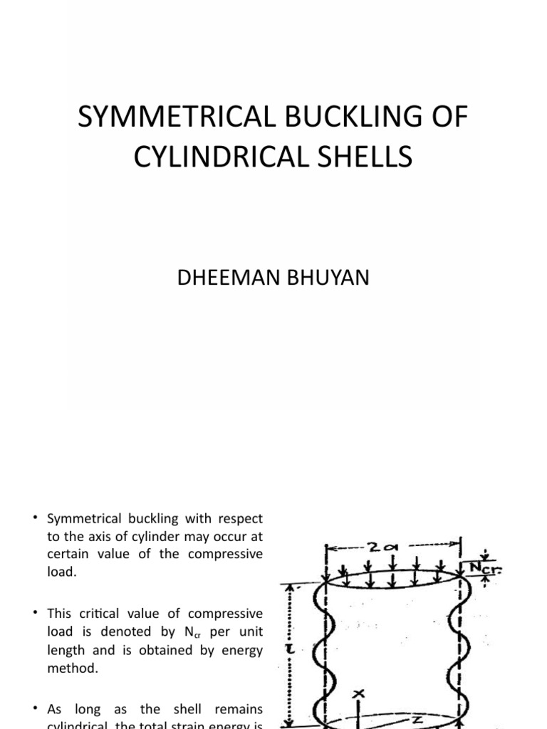 Symmetrical Buckling of Cylindrical Shells | PDF | Buckling | Stress ...