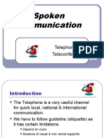 Spoken Communication: Telephoning & Teleconferencing