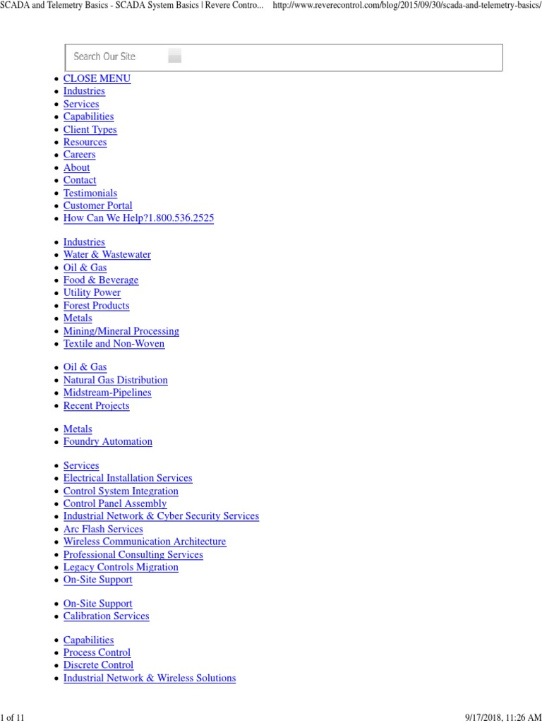 Scada and Telemetry Basics | PDF | Scada | Telemetry