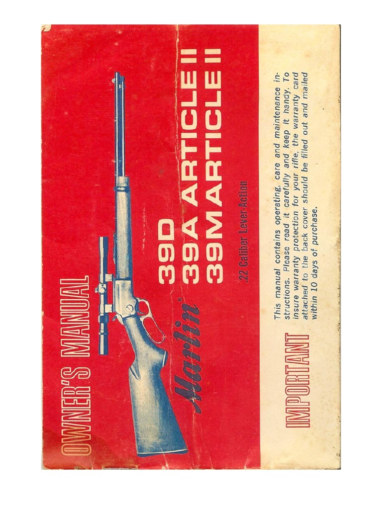 Marlin Model 39D Overview | PDF