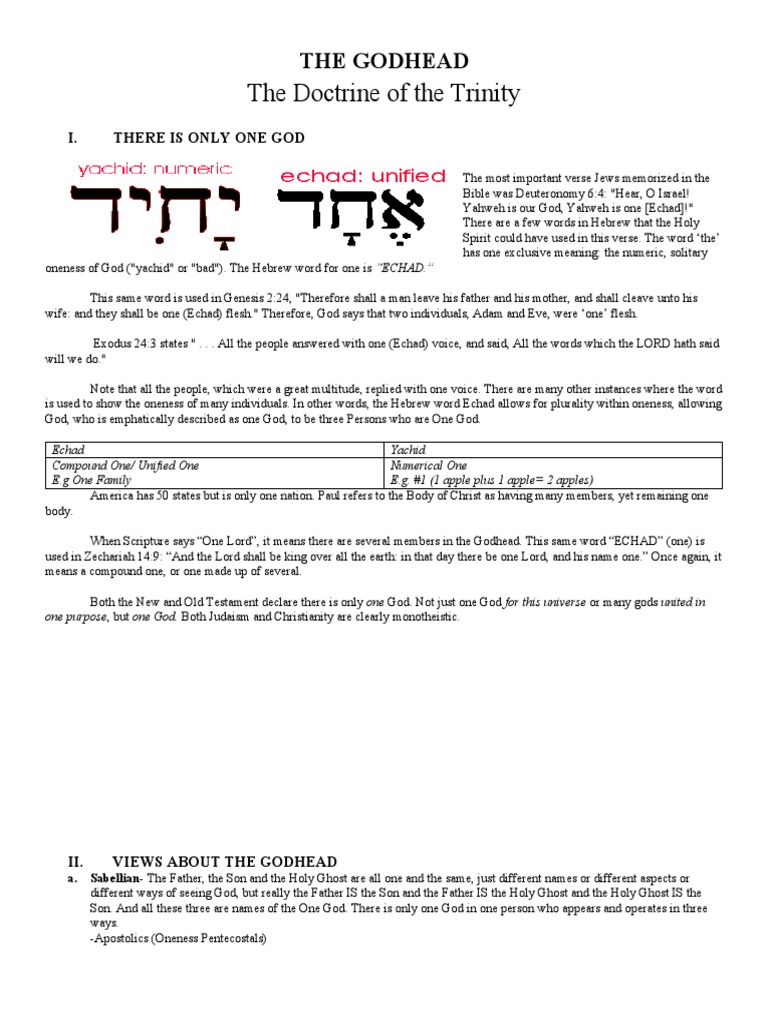 Understanding the Doctrine of the Trinity | PDF | God The Father | Trinity