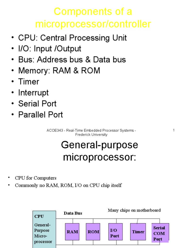 Components of A Microprocessor/controller | PDF | Microprocessor ...