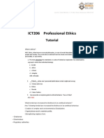 ICT206 Professional Ethics: Tutorial