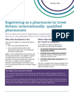 Registering As A Pharmacist in Great Britain Internationally Qualified Pharmacists