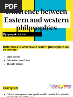 Difference Between Eastern and Western Philpsophies