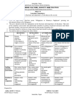 Melc 8 Learning Competency:: Beginning 1 Developing 2 Accomplished 3 Exemplary 4 Form