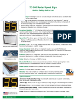 Radarsign TC 500 Radar Speed Sign Spec Sheet 15v9.1