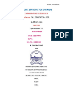 Mat2001-Statistics For Engineers: Embedded Lab - R Statistical Software