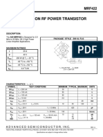 MRF422 NPN RF Power Transistor for 2-30 MHz Linear Amplifiers