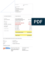 Tax Invoice: Customer Information Payment Breakup