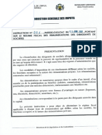 Instruction n°004 du 13 juin 2012 portant sur le régime fiscal des rem des dirigeants