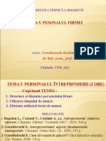 Tema 5. Personalul Firmei