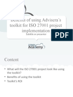Benefits of Using Advisera's Toolkit For ISO 27001 Project Implementation