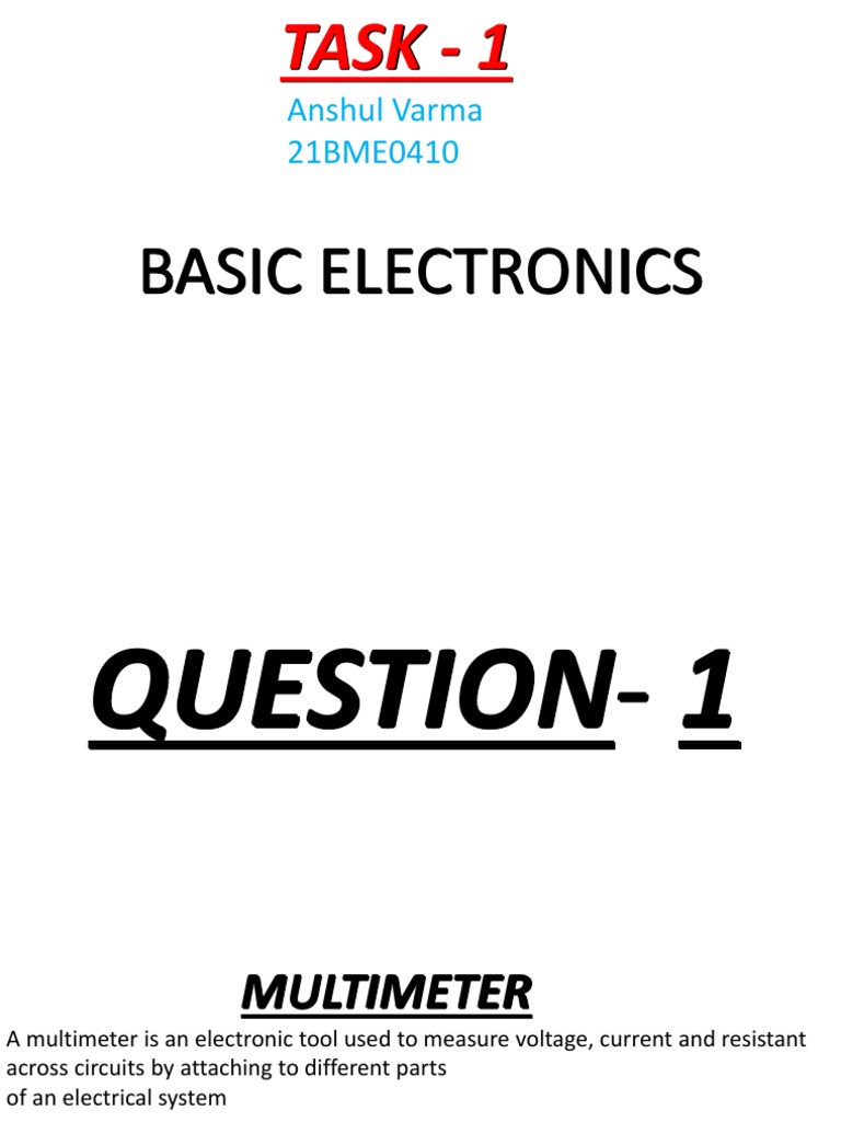 Basic Electronics Lab Task1 PDF