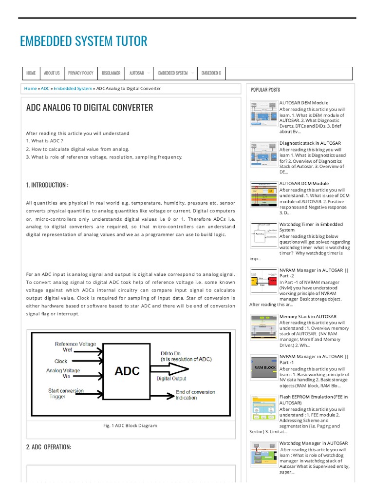 ADC Analog To Digital Converter PDF Analog To Digital Converter Sampling (Signal Processing)
