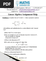 Linear Algebra Assignment Help