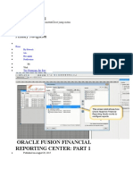 Oracle Fusion Financial Reporting Center Part 1