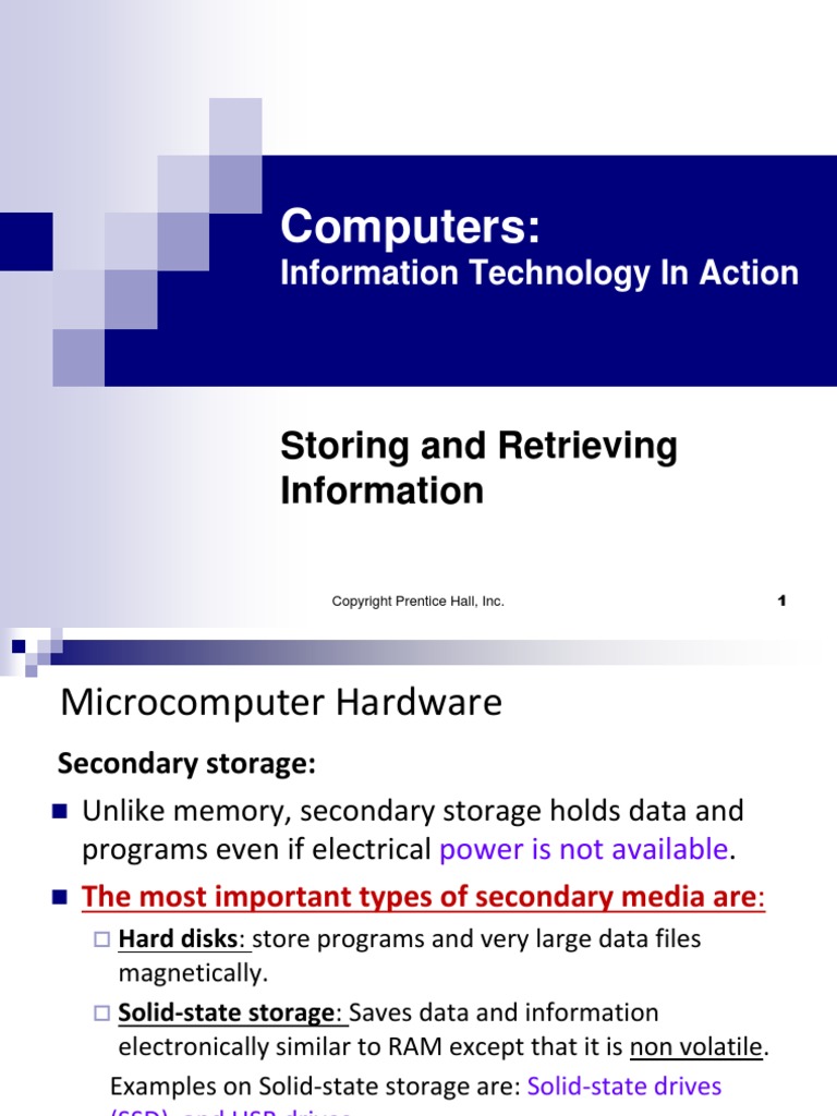 Computers:: Storing and Retrieving Information | PDF | Computer Data ...