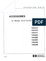 HP 16047A, B, C, 10648A, B, C, 16034B, 16023B Operating Note