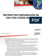 Reparación de roturas de casing con caños de ERFV