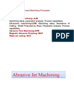 Mechanical Advanced Machining Processes: Abrasive Jet Machining-AJM Ultrasonic machining-USM