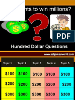 Who Wants To Win Millions?: Hundred Dollar Questions