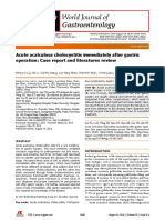 Acute Acalculous Cholecystitis Immediately After Gastric Operation: Case Report and Literatures Review