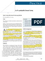 Practice: Office Management of A Palpable Breast Lump With Aspiration