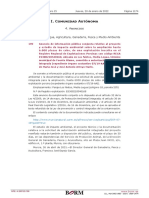 I. Comunidad Autónoma: Consejería de Agua, Agricultura, Ganadería, Pesca y Medio Ambiente