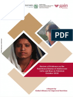 Review of Evidence On The Nutritional Status of Adolescent Girls and Boys in Pakistan