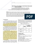 The Effect of Semi-Rigid Joints On The Design of Cold-Formed Steel Portal Frame Structures