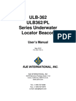 ULB-362 ULB362/PL Series Underwater Locator Beacon: User's Manual