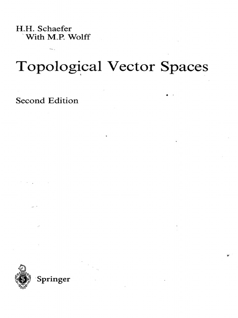 Topological Vector Spaces PDF Vector Space Mathematics