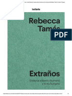 Todas Las Cosas Están Vivas - Sobre Extraños - Ensayos Sobre Lo Humano y Lo No Humano de Rebecca Tamás - La Diaria - Uruguay