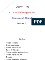 Process Management: Processes, Threads, Creation, Termination