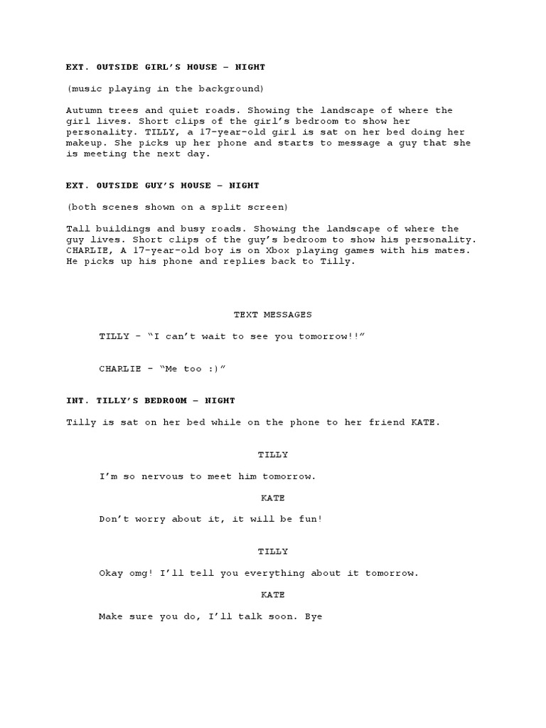 Short Film Script | PDF